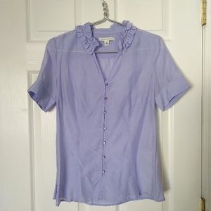 Banana Republic cotton silk blend lavender blouse